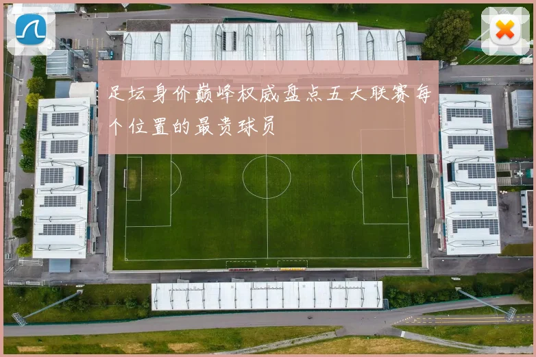 足坛身价巅峰权威盘点五大联赛每个位置的最贵球员